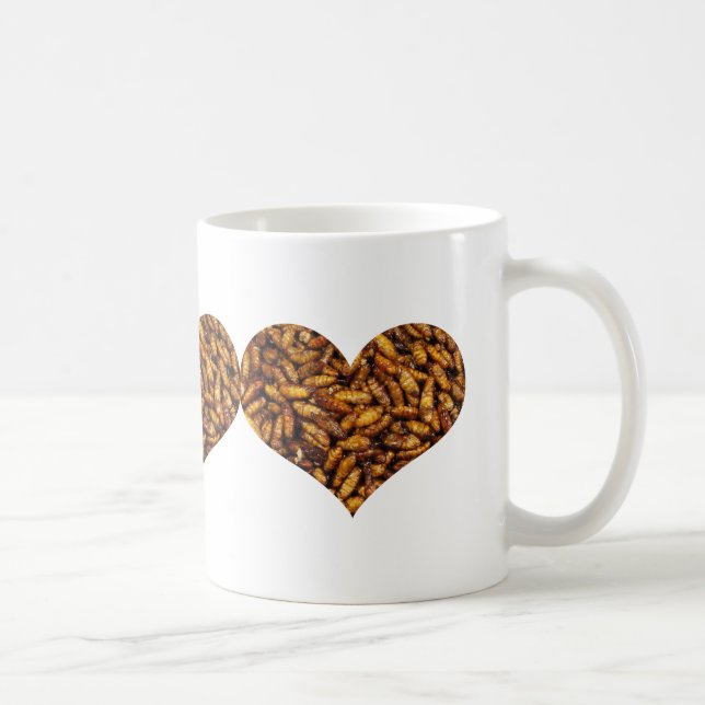 Fried Silk Worms Heart Coffee Mug (Right)
