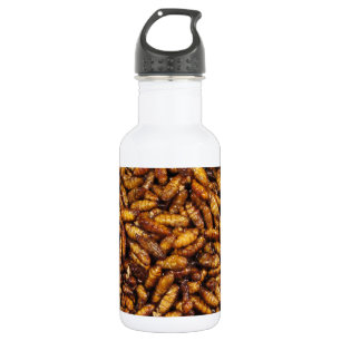 Fried Silk Worms ... Thai Street Food 532 Ml Water Bottle