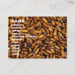Fried Silk Worms ... Thai Street Food Business Card