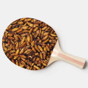 Fried Silk Worms ... Thai Street Food Ping Pong Paddle