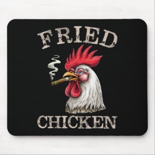 Fried Smoking Chicken Graphic Weed Men Women Mouse Pad