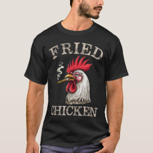 Fried Smoking Chicken Graphic Weed Men Women  T-Shirt