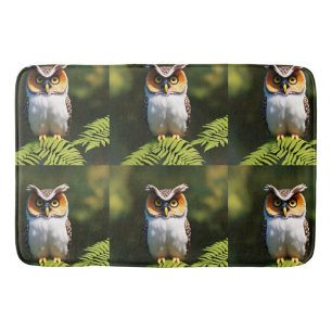 "Frieda the Screech Owl: A Nocturnal Beauty" Bath Mat