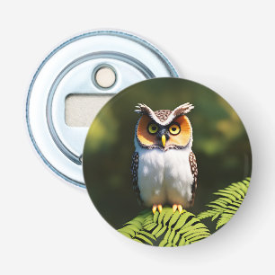 "Frieda the Screech Owl: A Nocturnal Beauty" Bottle Opener