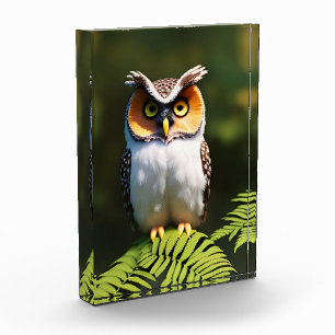 "Frieda the Screech Owl: A Nocturnal Beauty" Photo Block