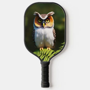"Frieda the Screech Owl: A Nocturnal Beauty" Pickleball Paddle