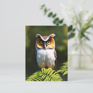 "Frieda the Screech Owl: A Nocturnal Beauty" Postcard