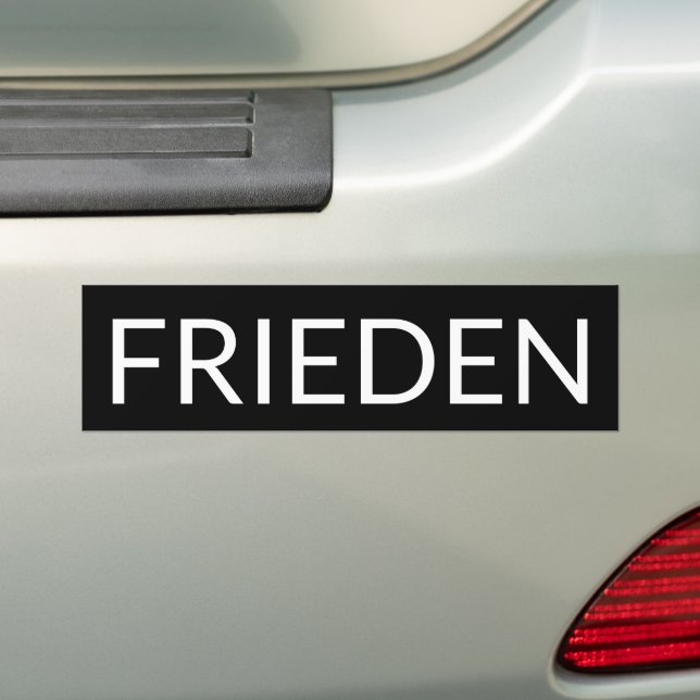 Frieden black white German peace modern Bumper Sticker (On Car)