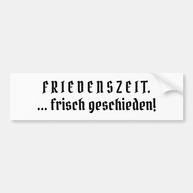 Frieden Bumper Sticker (Front)