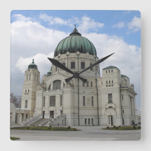 Friedhofskirche Zum Heiligen Karl Borromäus Square Wall Clock