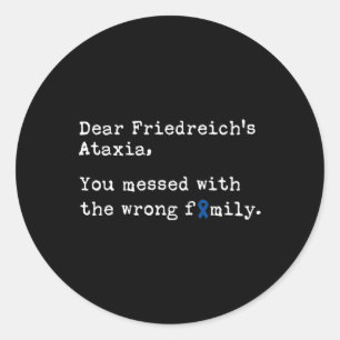 Friedreich's Ataxia Classic Round Sticker