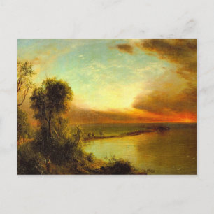 Friedrich Church Landscape painting Postcard