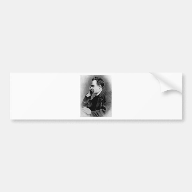 Friedrich Nietzsche Bumper Sticker (Front)