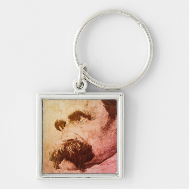 Friedrich Nietzsche (drawn by Hans Olde) Key Ring (Front)
