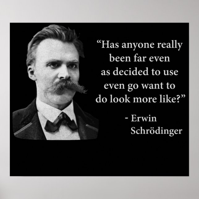 Friedrich Nietzsche Troll Quote Poster (Front)