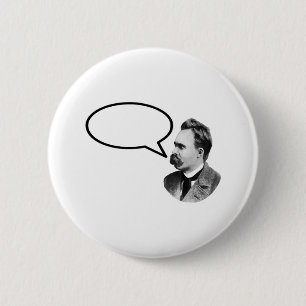 Friedrich Nietzsche Word Bubble Black jGibney 6 Cm Round Badge