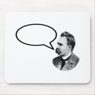 Friedrich Nietzsche Word Bubble BlackThe MUSEUM Za Mouse Pad