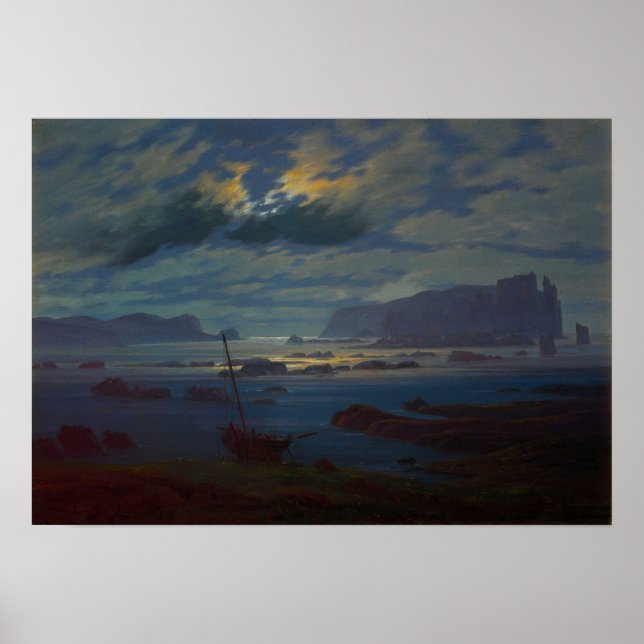 Friedrich - Northern Sea In Moonlight Poster (Front)