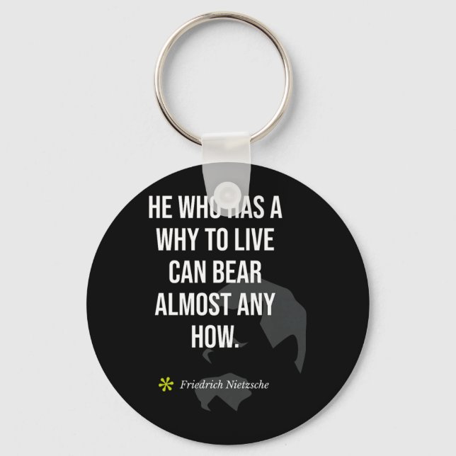 Friedrich Philosopher Motivational Quote Birthday Key Ring (Front)