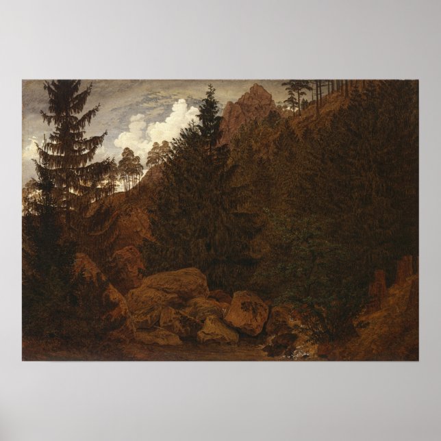 Friedrich - Rock Part In The Harz Mountains Poster (Front)