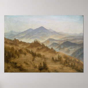 Friedrich - Rosenberg In Bohemian Mountains Poster