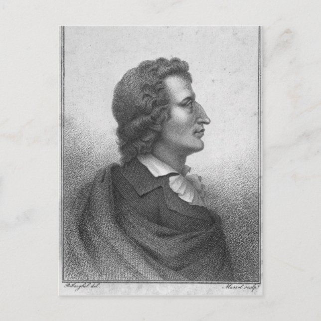 Friedrich Schiller  engraved by Massol Postcard (Front)