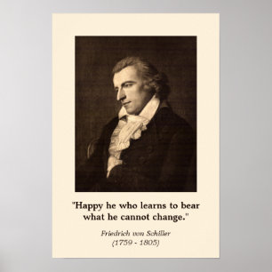 Friedrich Schiller -Quote on Happiness Poster