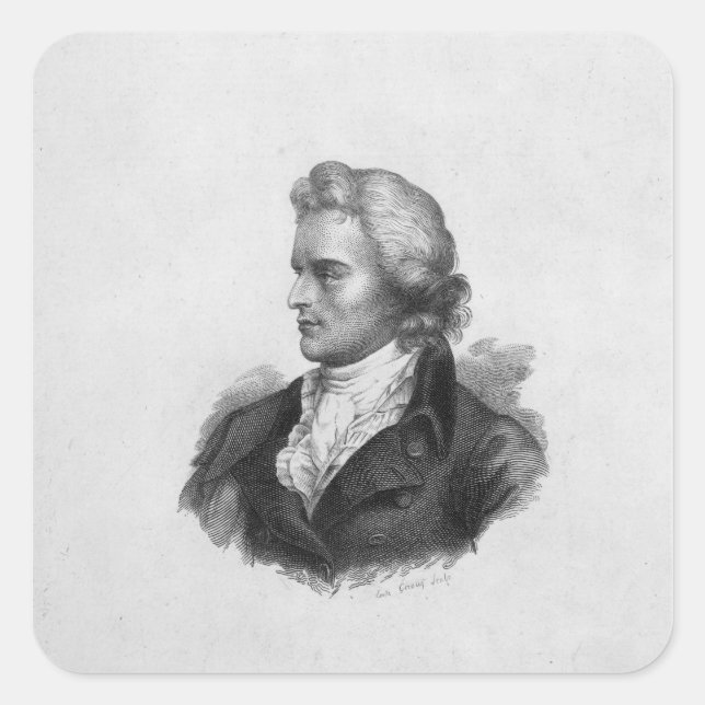 Friedrich Schiller Square Sticker (Front)