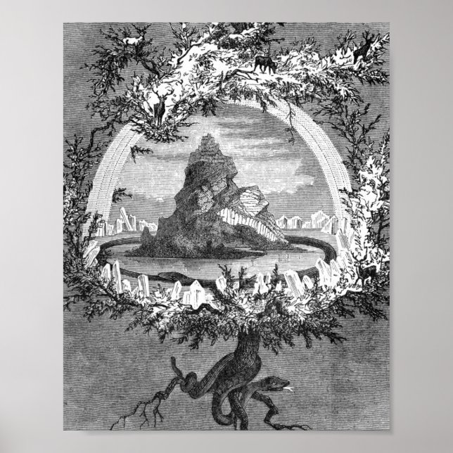 Friedrich Wilhelm The Ash Yggdrasil By Heine Poster (Front)