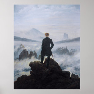 Friedrich's Wanderer above the sea of fog Poster