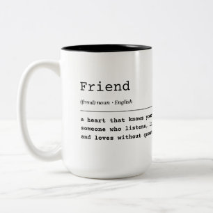Friend – A Heart That Knows Yours Two-Tone Coffee Mug