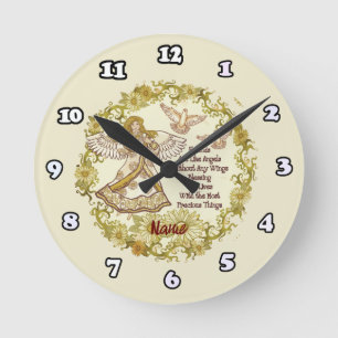 Friend Angel Round Clock