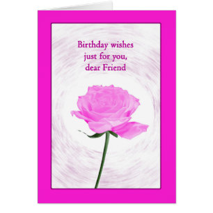 Friend Birthday Beautiful Pink Rose