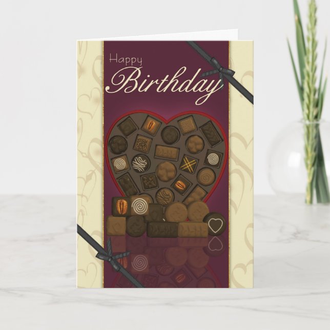 Friend Birthday Card - Chocolates (Front)