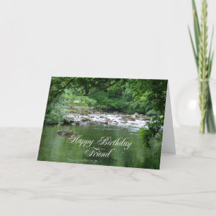 Friend birthday card showing a river