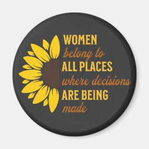 Friend Birthday Gift Feminist Sunflower Keepsake Magnet
