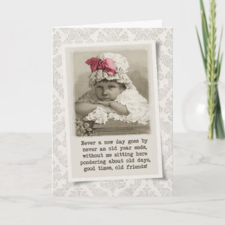 Friend Birthday - Vintage Girl in Bonnet Card
