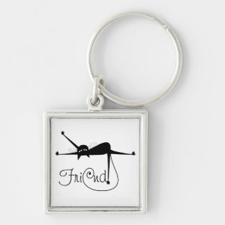 FRIEND - Black Whimsy Kitty 7 Key Ring