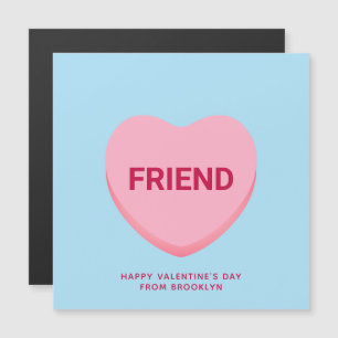 Friend blue conversation heart Valentine's card