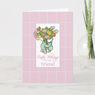 Friend Bouquet of Easter Blessings Holiday Card