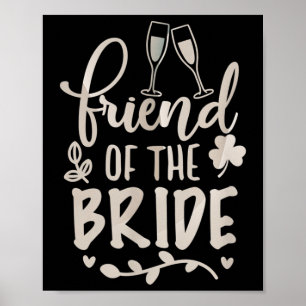Friend Bride And Groom Tees Wedding Anniversary Poster
