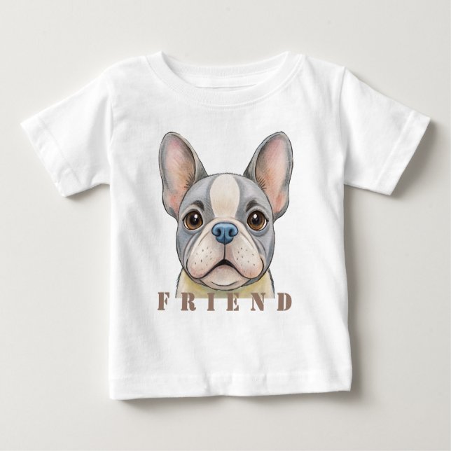 Friend Bulldog Baby T-Shirt (Front)