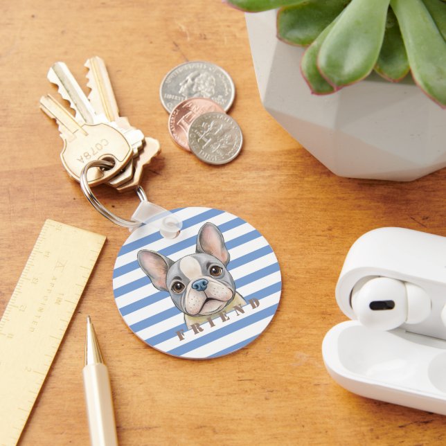 Friend Bulldog Key Ring (Desk)