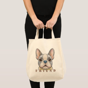 Friend Bulldog Tote Bag