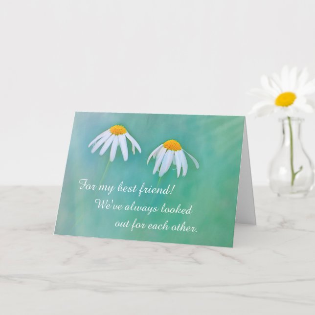 Friend Cancer Support Daisy  Card (Small Plant)