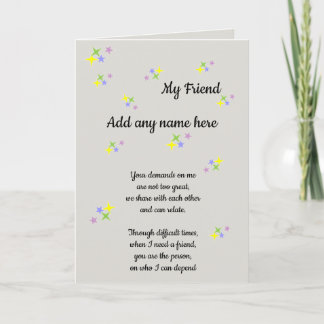 FRIEND CARD