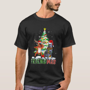 Friend Christmas Dabbing Reindeer Santa Cane Corso T-Shirt
