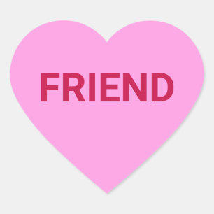Friend custom message Valentine's Day fun cute Heart Sticker
