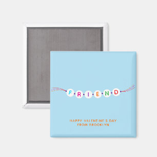 Friend cute friendship bracelet blue Valentine's Magnet