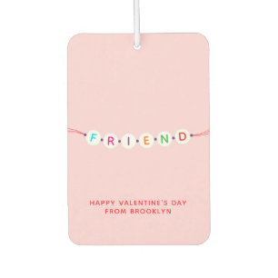 Friend cute friendship bracelet pink Valentine's Car Air Freshener